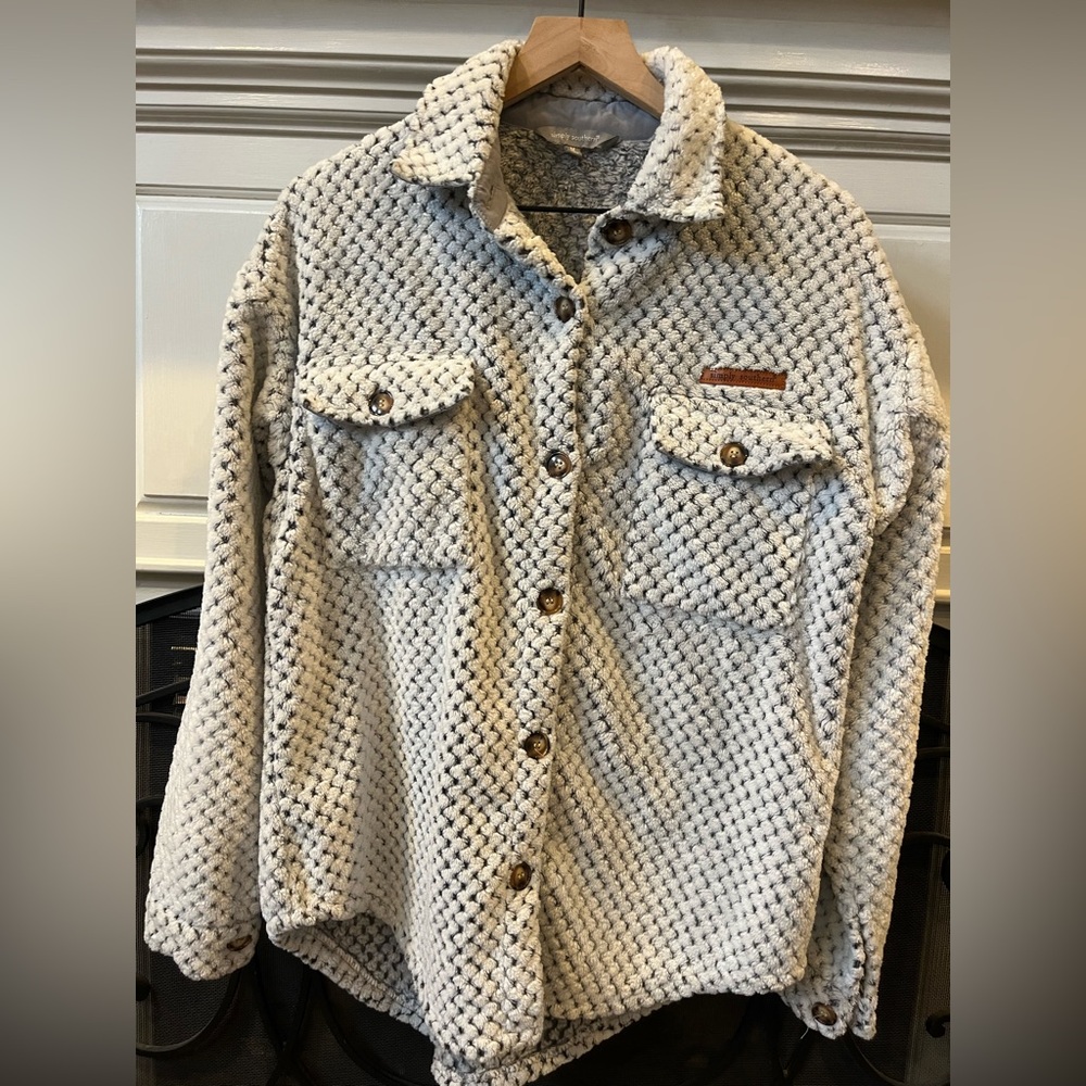 Simply Southern Textured Cream and Black Teddy Jacket